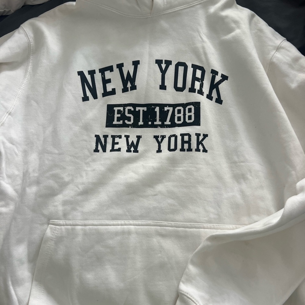 White New York Hoodie